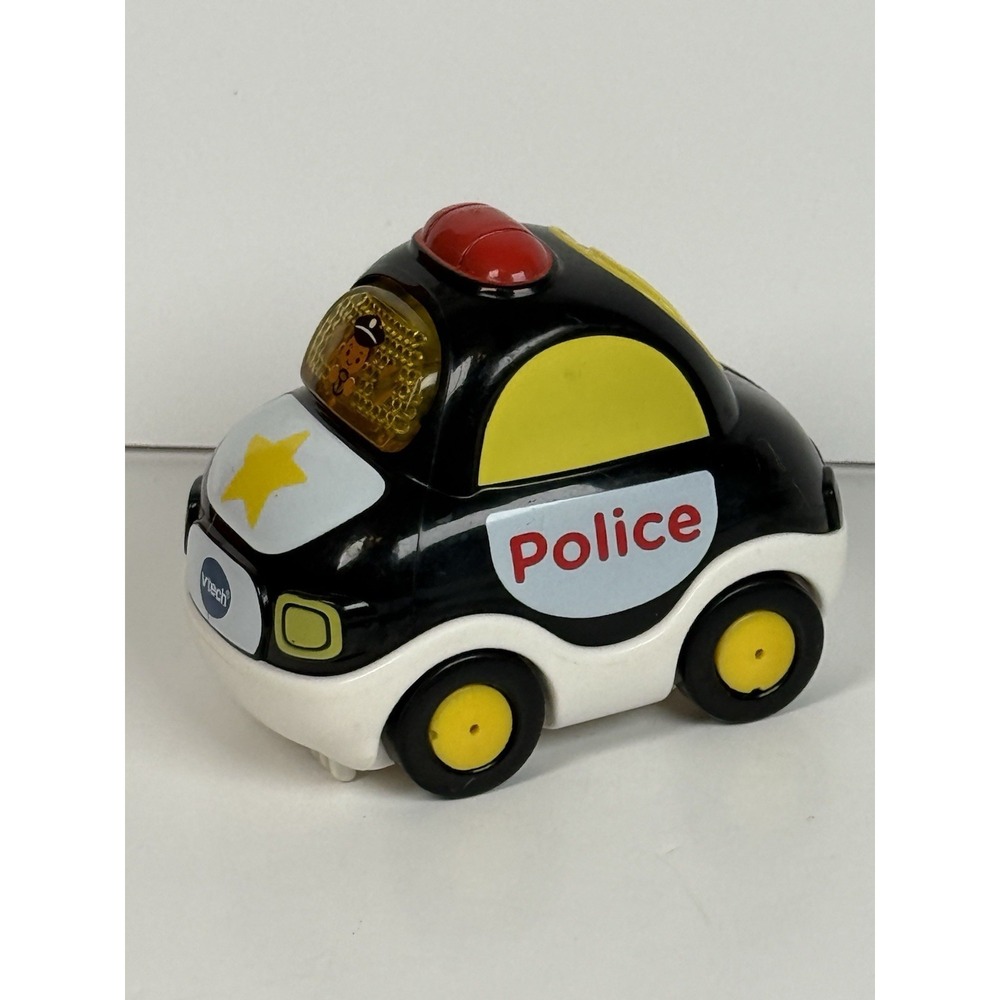 Vtech Go! Go! Smart Wheels Helpful Police Car Black White Toy TESTED